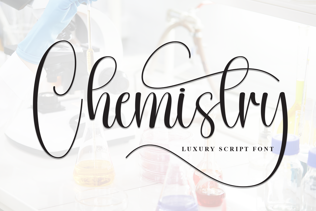 Chemistry | Script Font, a Handwritten Font by Scratchones (Photo 1 of 9)