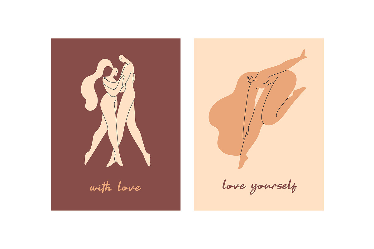 Abstract Matisse people set, cards, a Person Illustration by PaperTrident (Photo 6 of 9)