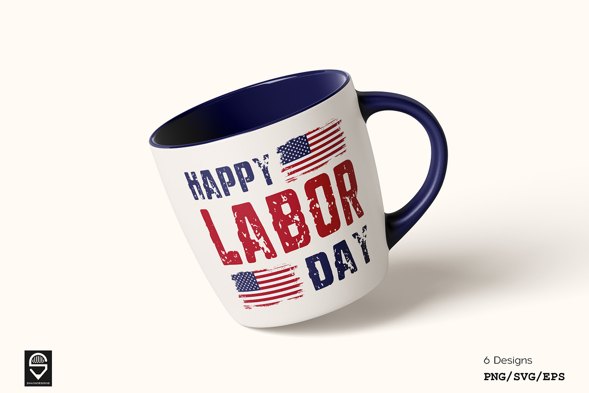 Labor Day T-Shirt Design Bundle, a Graphic by shaondesigns (Photo 6 of 7)