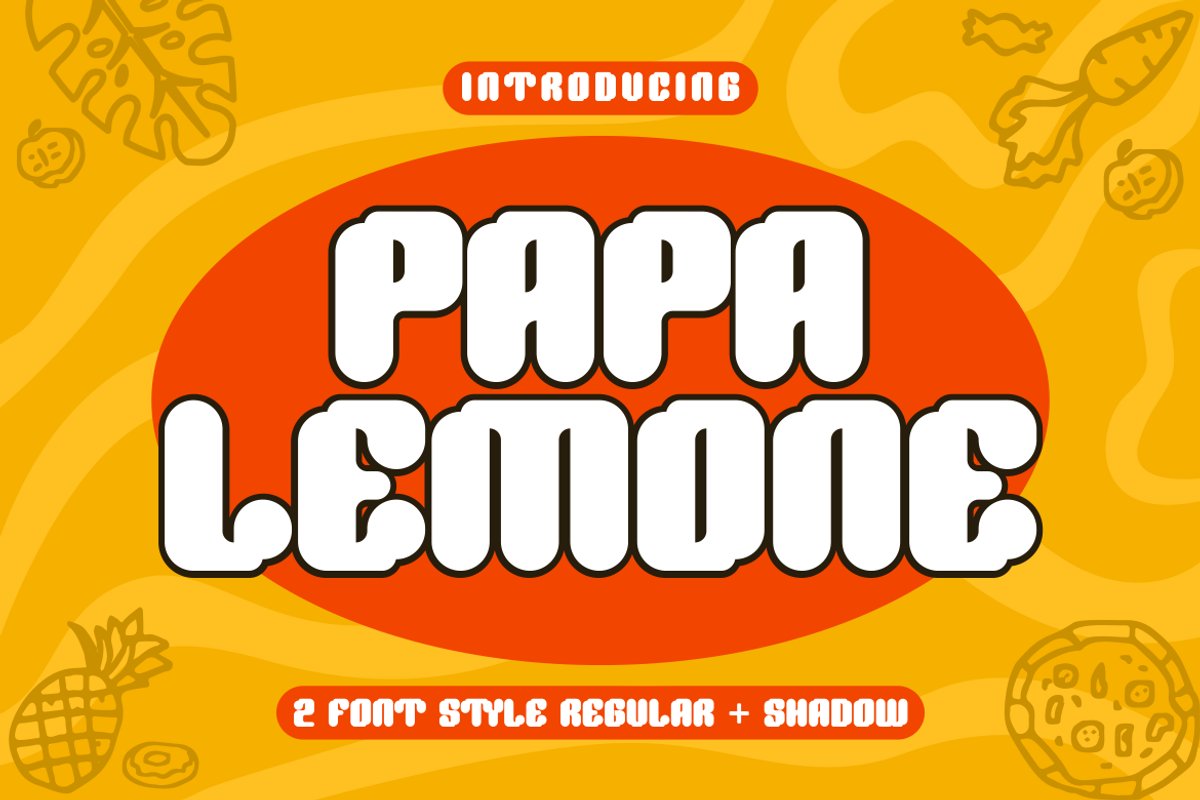 PAPA LEMONE - Playful Font, a Sans Serif Font by Viswal Studio (Photo 1 of 8)