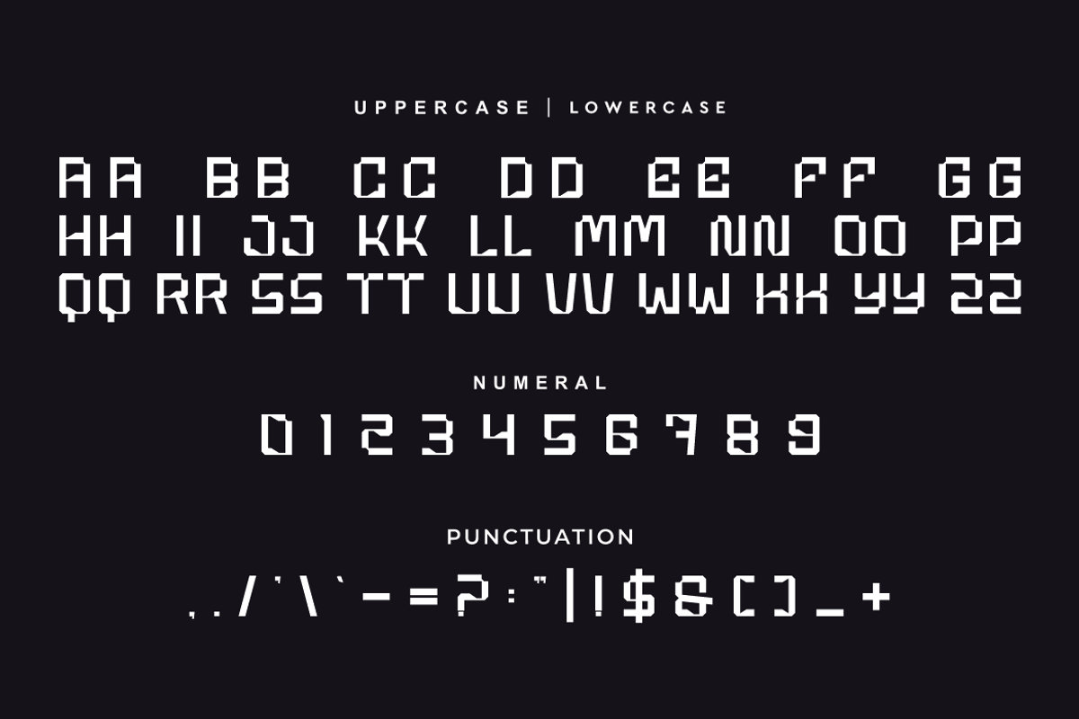 Fontse - Futuristic Font, a Sans Serif Font by Iqsiart Studio (Photo 6 of 6)
