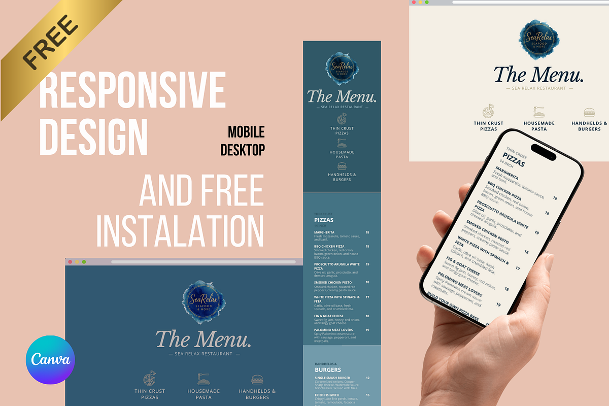 Online Menu Restaurant - Canva, a Wireframe Template by vikes.art (Photo 3 of 3)