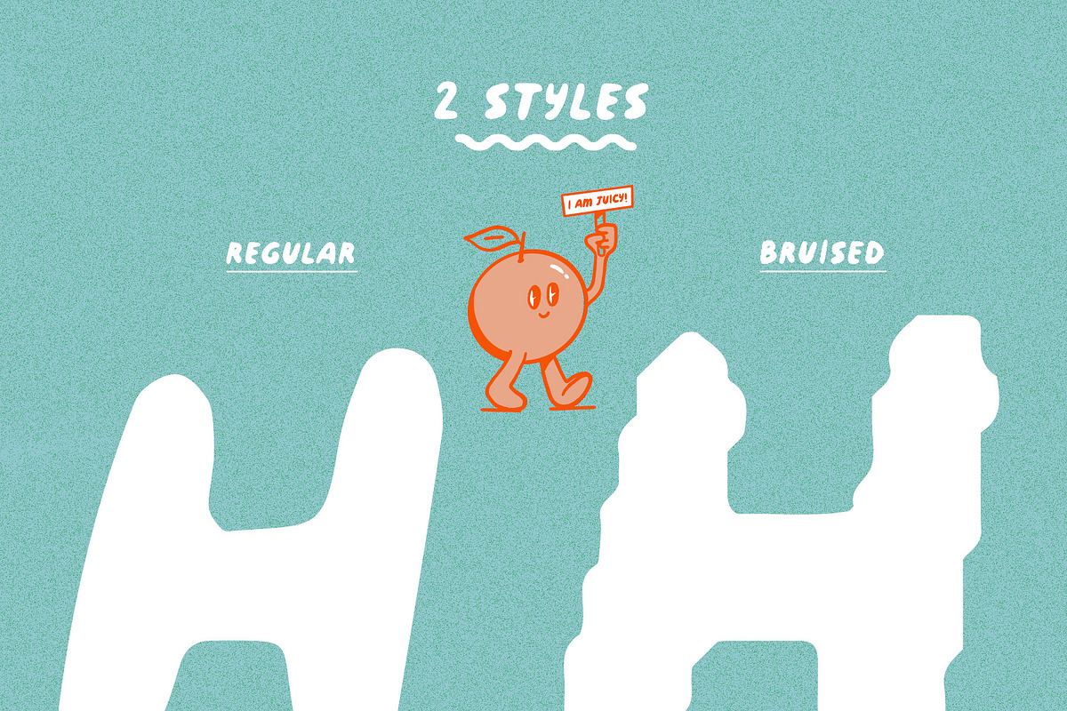 Peaches | Playful Hand-drawn Font, a Font by Rough Patch Studio (Photo 3 of 8)