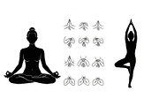 Yoga Meditation Silhouette Vector Bu, an Illustration by Artivon (Thumbnail 21 of 40)