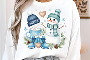 Funny Cute Snowman Png Christmas PNG, an Illustration by Libby Wishes (Thumbnail 6 of 7)