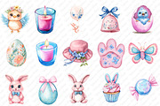 Pastel Easter Clipart, an Icon by Watercolor design (Thumbnail 2 of 12)