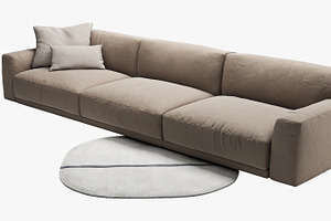 Paris-Seoul Sofa 3 3d Model