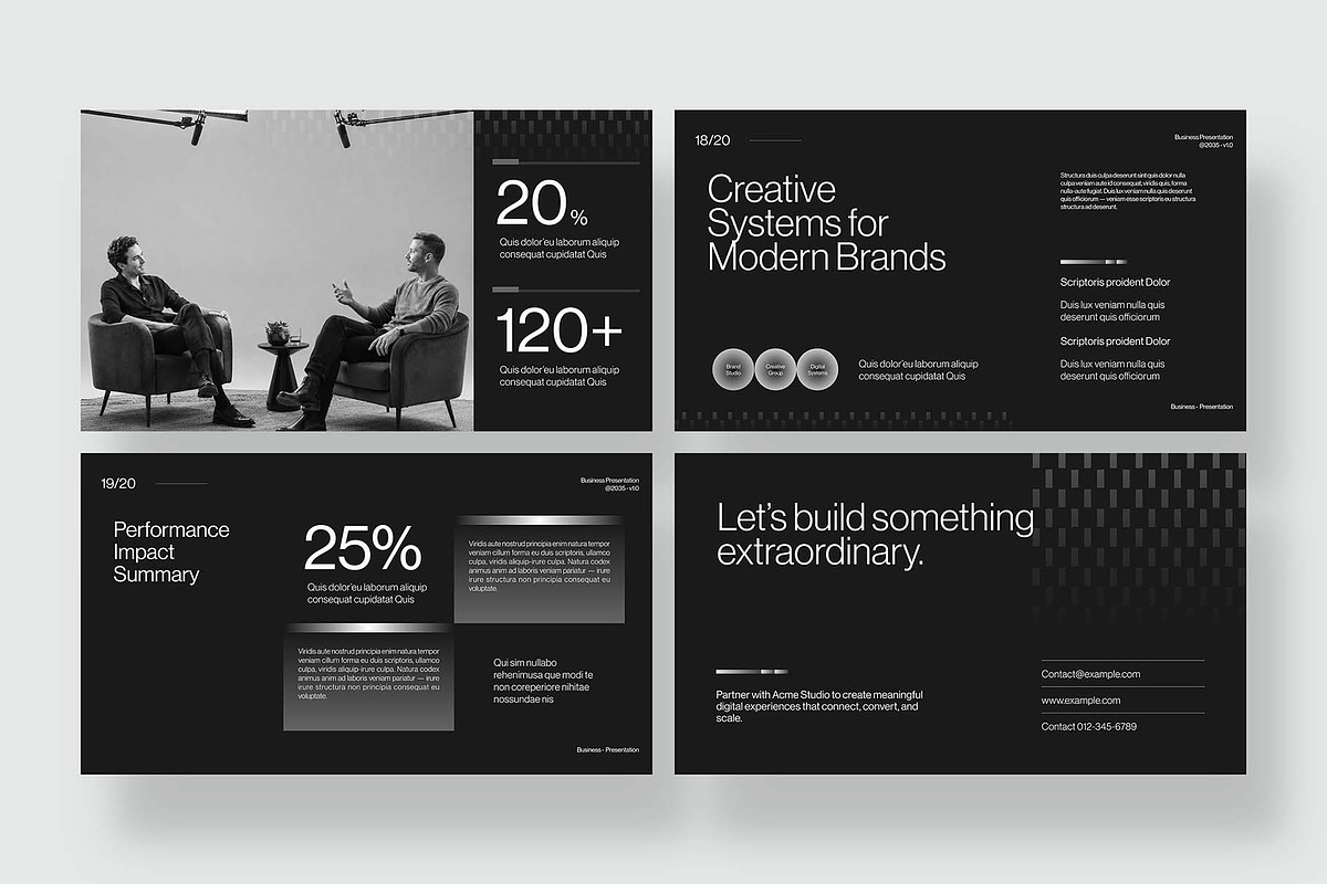 Dark Business Presentation Template, a Presentation Template by BrandPacks (Photo 6 of 7)