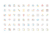 200 Education Colored Line Icons, an Outline Icon by Creative Stall (Thumbnail 3 of 4)