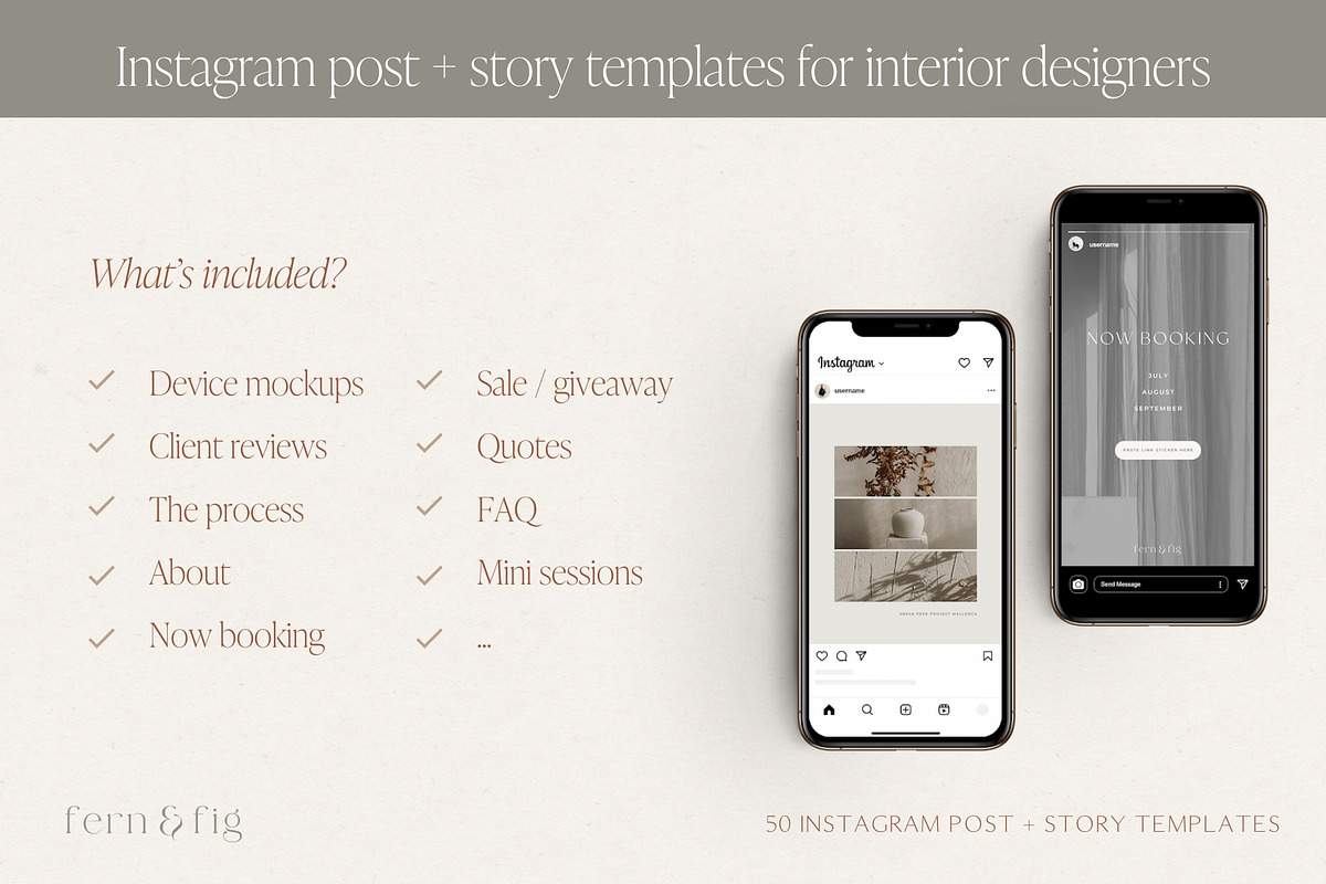 Interior Design Instagram Templates, a Social Media Template by ...