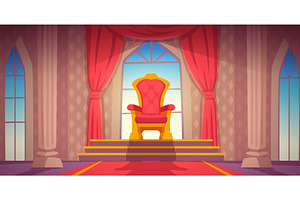 Luxury interior. Big room for king, an Object Illustration by Onyx