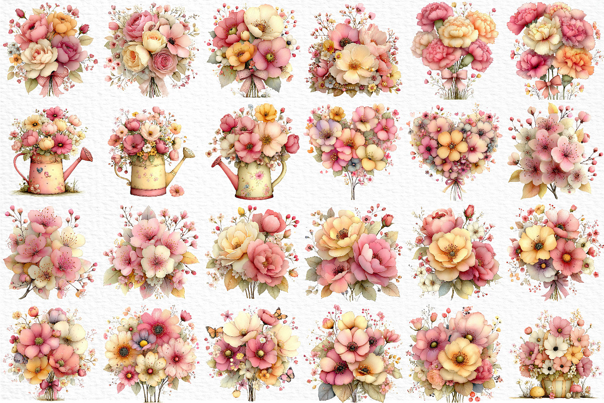 Whimsical Mother's Day Flowers Clipa, an Illustration by Craft Nest (Photo 6 of 12)