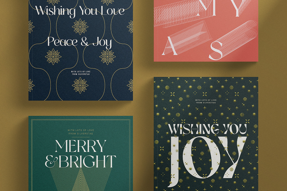Modern Christmas Card Templates, a Print Template by SilverStag Type Foundry (Photo 8 of 11)