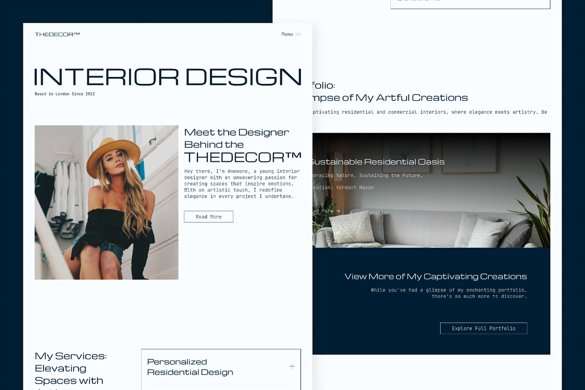 The Decor - Framer Template, a Landing Page Template by 123 UXUI (Photo 1 of 4)