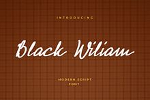 Black William Signature Font