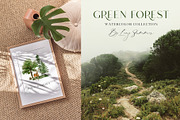 GREEN FOREST watercolor collection, an Object Illustration by long summer (Thumbnail 3 of 17)