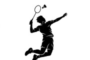 60 Badminton Player Smash Silhouette, a Person Illustration by Amazin_art (Thumbnail 12 of 26)