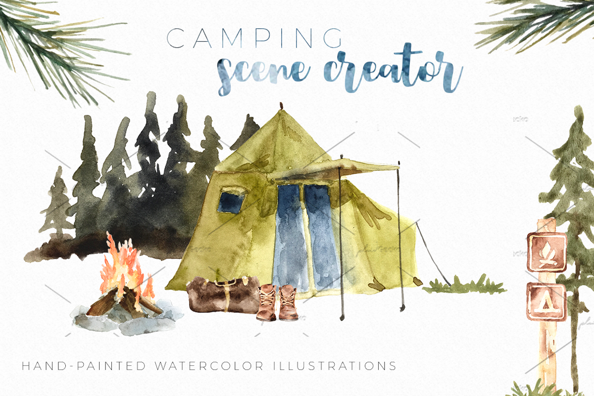 Outdoor Adventure Camping BUNDLE, an Illustration by plaidGecko (Photo 4 of 13)