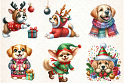 Funny Christmas Dog Portraits Clipar, an Illustration by Libby Wishes (Thumbnail 3 of 7)