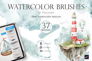 Watercolor Brushes for Procreate