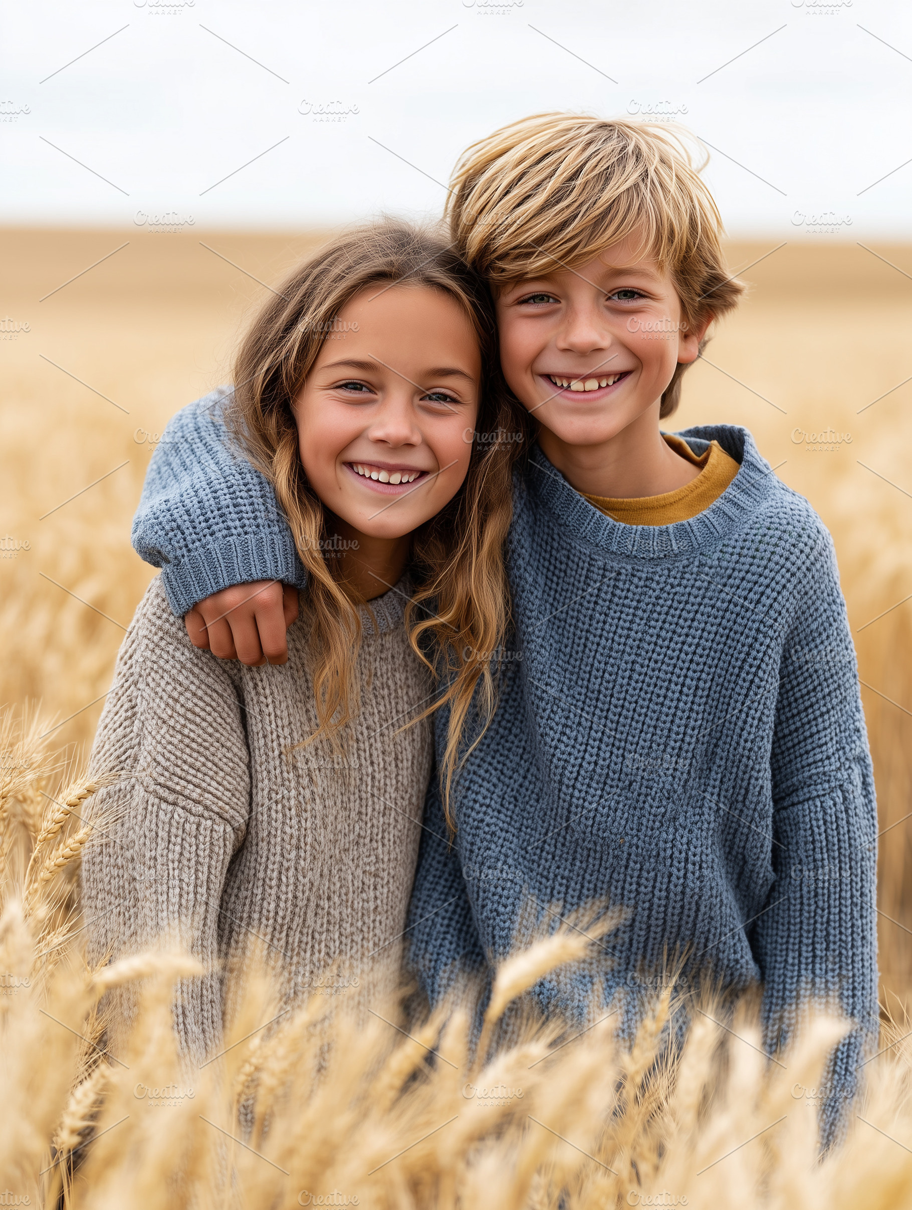 Smiling boy and girl standing, a Person Photo by MistyDay