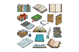 Books vector stack of textbooks and, an Object Graphic by RocketArt