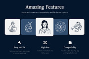 Zodiac Drawing Art Set, an Outline Icon by Vectors Market (Thumbnail 2 of 8)