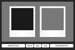 Two square instant photo frames, an Illustration by SappiStudio