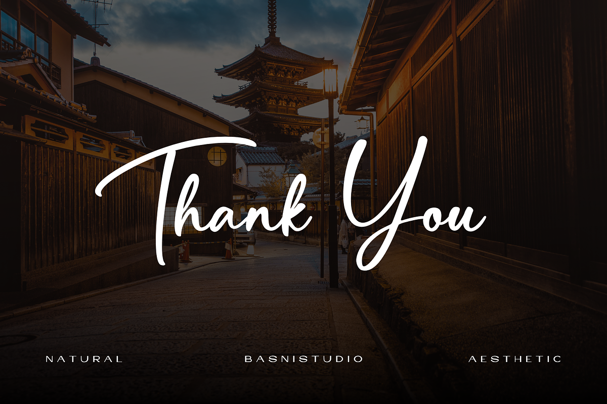 Hiragenda – Signature font, a Script Font by Basnistudio (Photo 15 of 15)