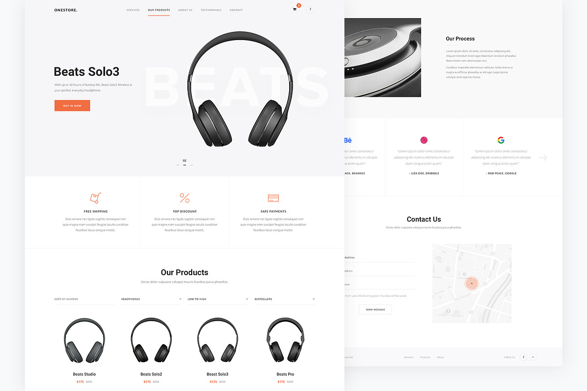 Onestore — Single Page PSD Template, a Websites & App Template by artemmashirov (Photo 2 of 3)