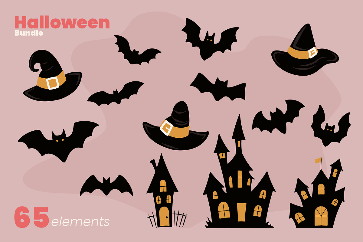 Halloween bundle, a Seasonal Illustration by moja doodle (Photo 4 of 6)