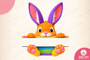 Faux Yarn Bunny Easter Bunny PNG, an Illustration by Dream Creation