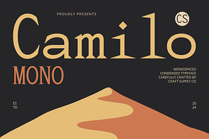 CS Camilo Mono – Monospaced Font, a Sans Serif Font by Craft Supply Co.