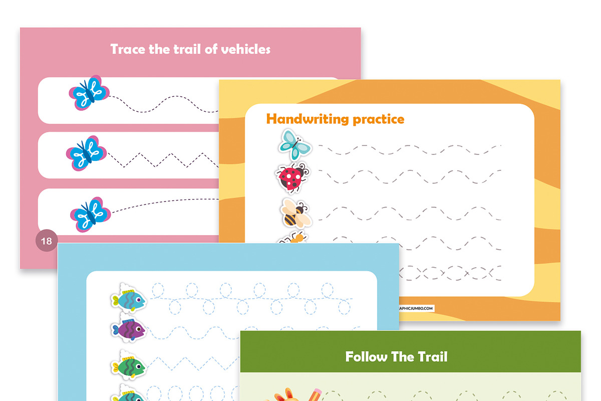 25 Tracing Practice Sheet Activities, an Education Illustration by Design Unique (Photo 2 of 8)