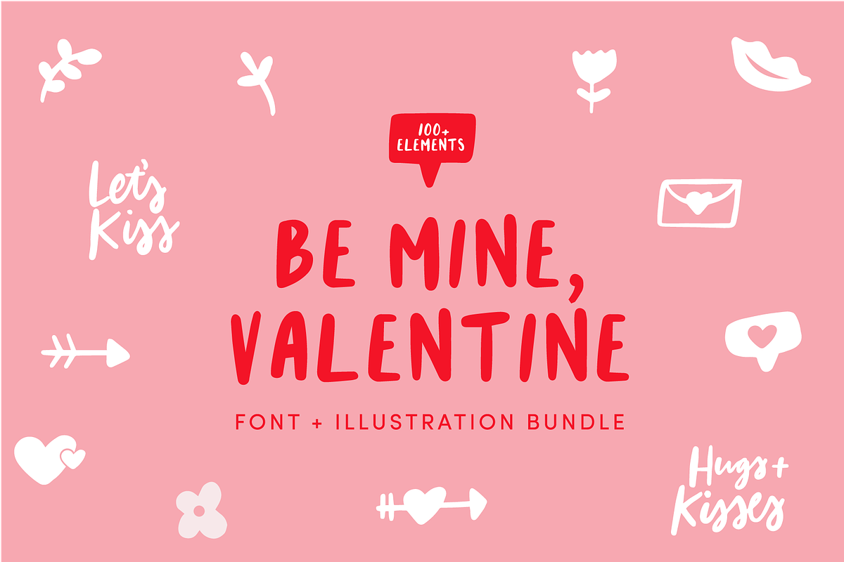 Valentine Font + Illustration Bundle, a Font by Forth and Wild (Photo 1 of 14)