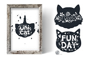 7 cat breed, lettering and pattern, a Texture Illustration by narinadraban (Thumbnail 3 of 6)