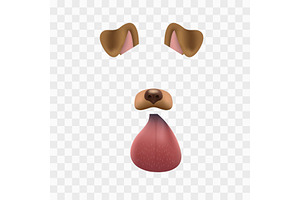 Dog face mask for video chat