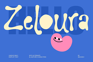 Zeloura - Liquid Wavy Font