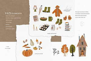 Cozy Fall Clipart Collection