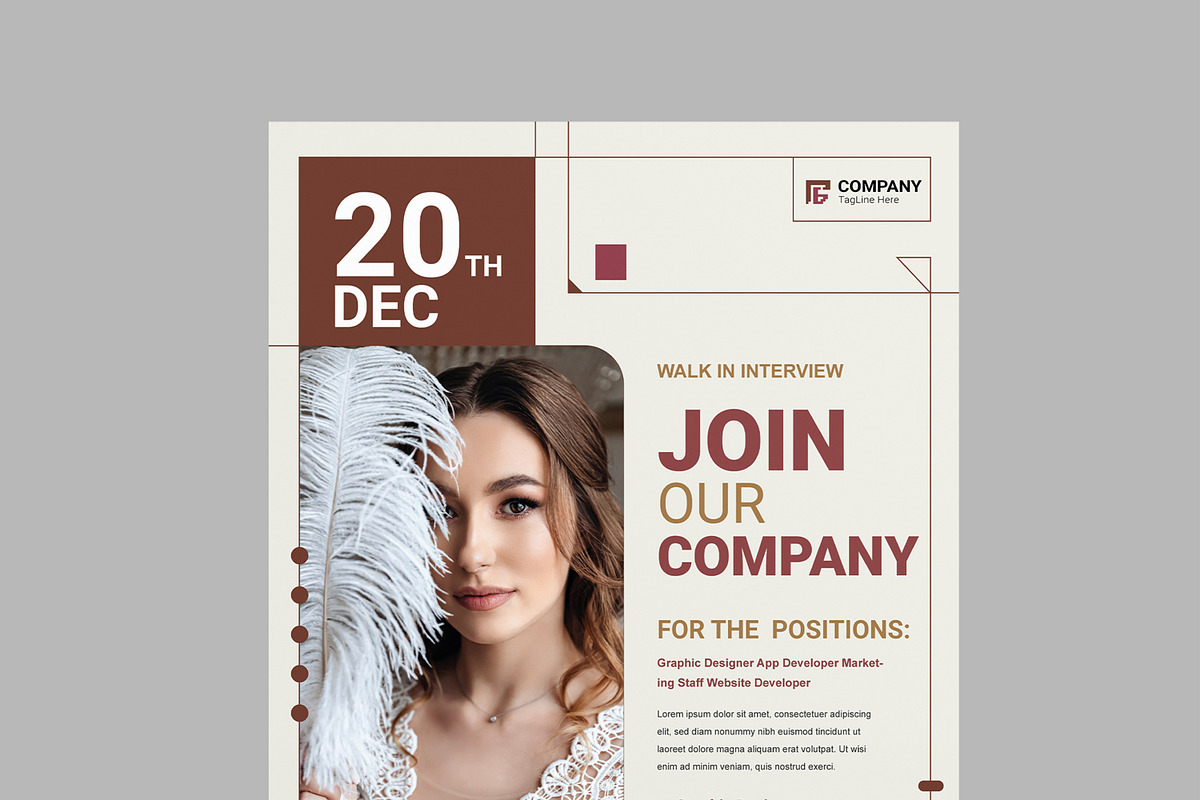 Gradient Hiring Poster Template preview 4