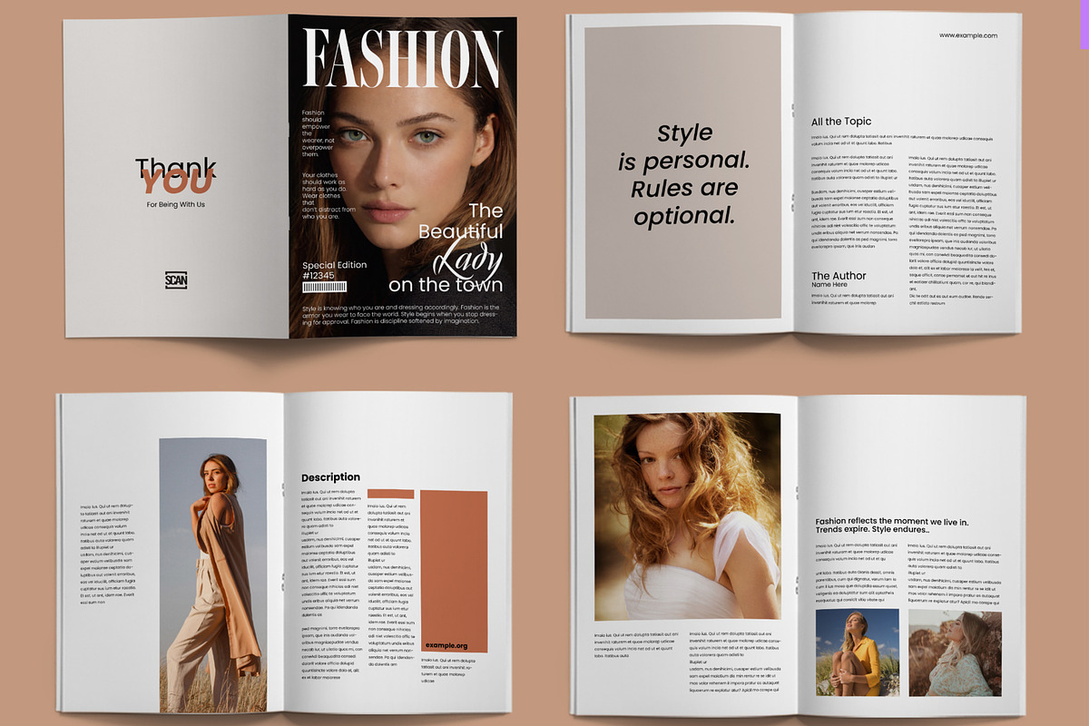 Fashion Magazine Editorial Layout, a Magazine Template by ContestDesign (Photo 2 of 3)