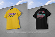 Realistic T-shirt on Wall Mockup, an Apparel Mockup by Uncentrifuged Pressure (Thumbnail 4 of 9)