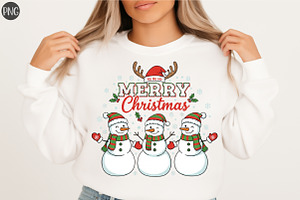 Merry Christmas Snowman PNG, an Illustration by Libby Wishes