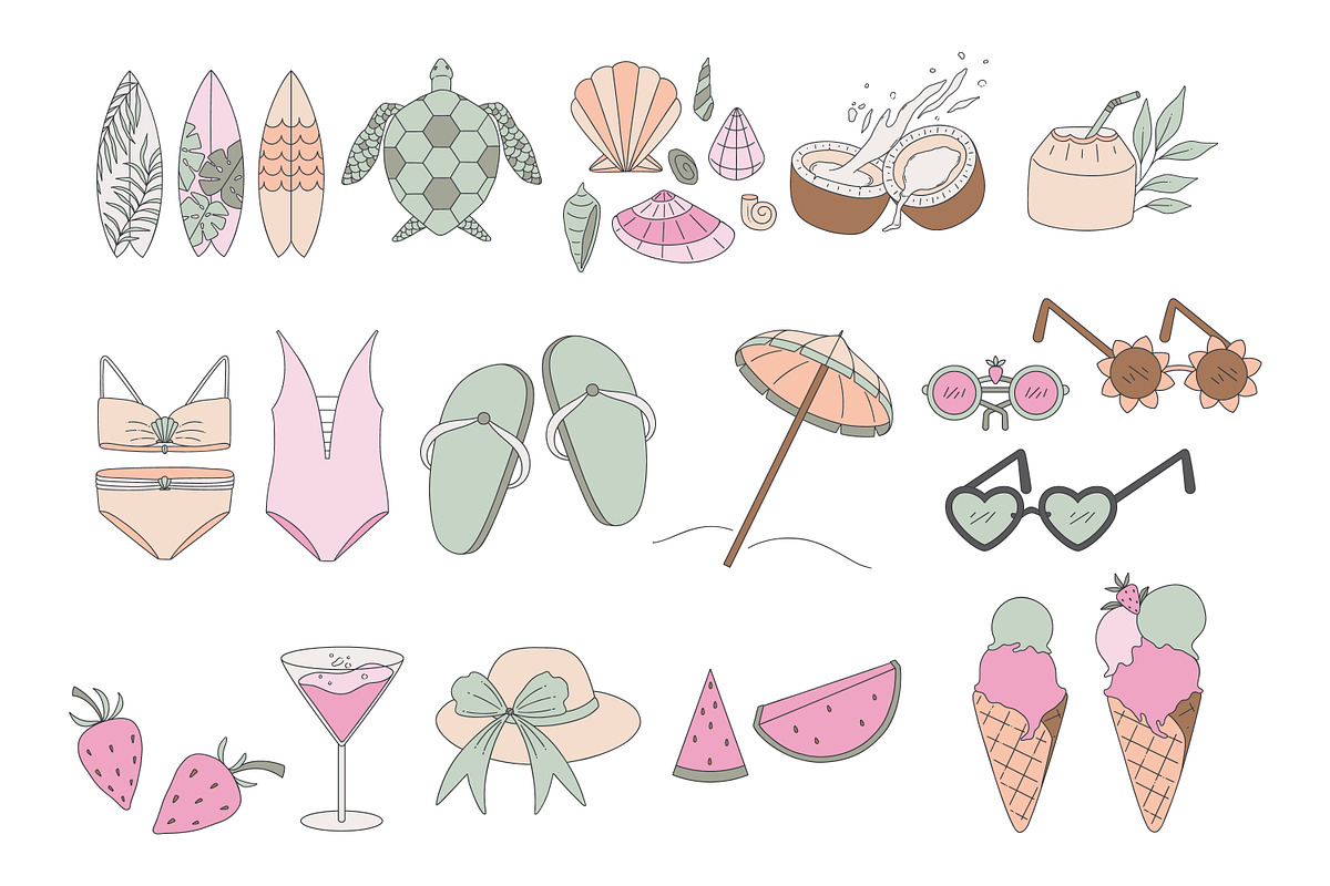 Vacay all the way! AI, JPEG, PNG., an Illustration by Sentimental postman (Photo 12 of 16)