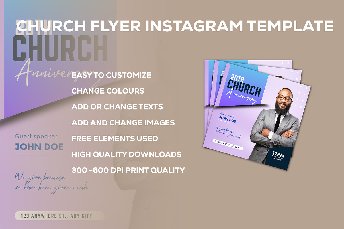 Church Flyer Canva Template, a Social Media Template by Sipi_Graphics (Photo 2 of 3)