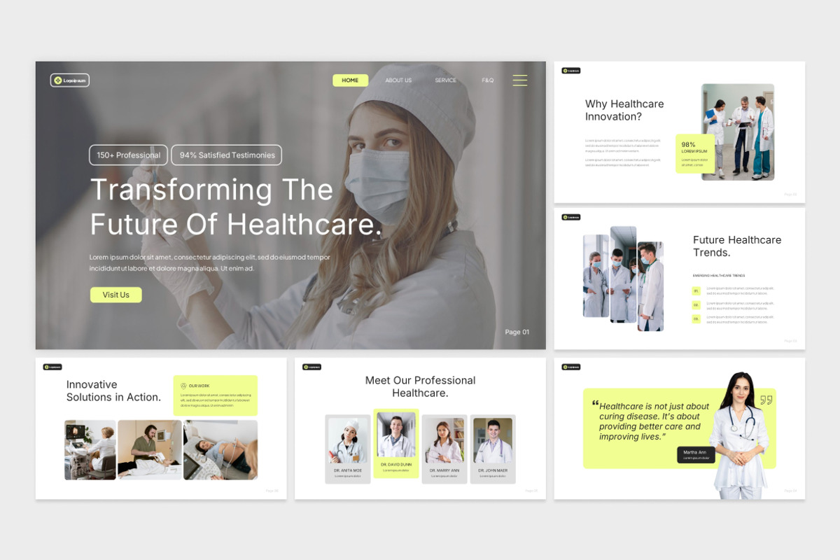 Modern & Minimalist Healthcare PPT, a Presentation Template by Antstheme (Photo 2 of 2)