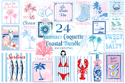 Coquette Coastal Summer Clipart Bund, a Seasonal Illustration by Ink Gallery (Thumbnail 1 of 3)