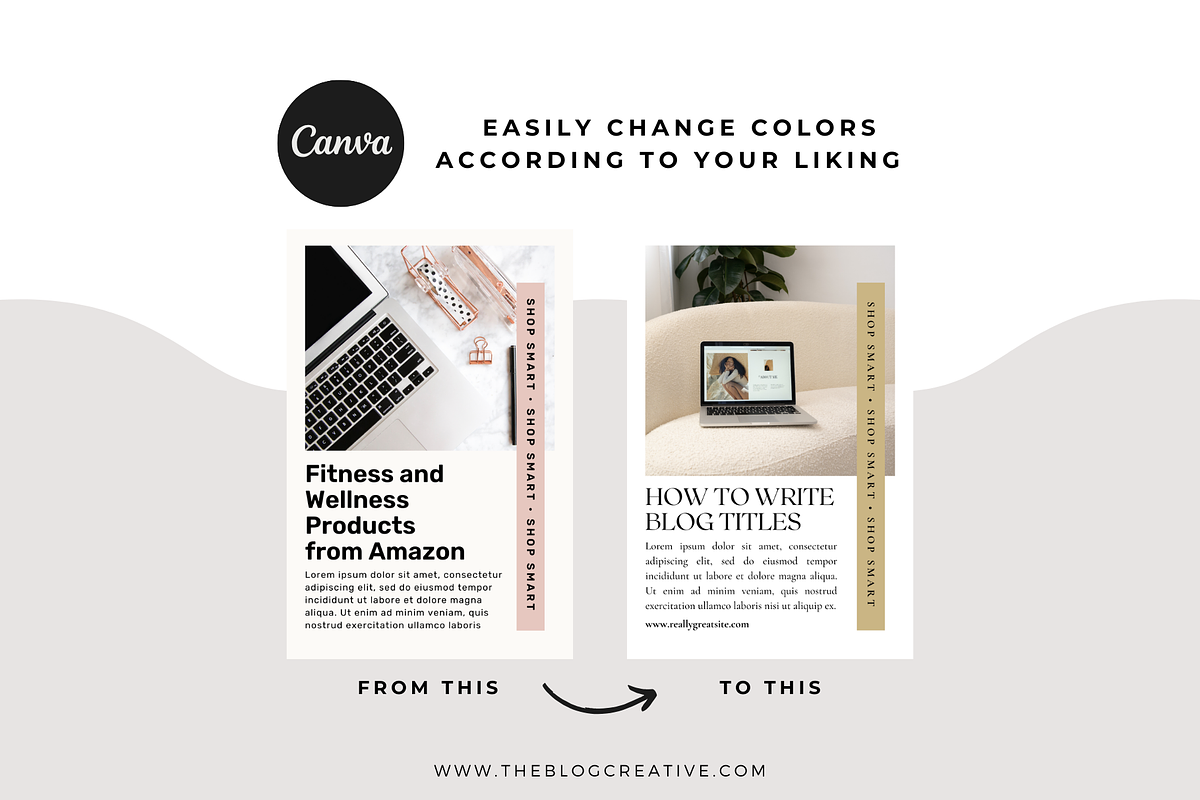 100 Promotional Pinterest Canva, a Social Media Template by The Blog Creative (Photo 2 of 9)