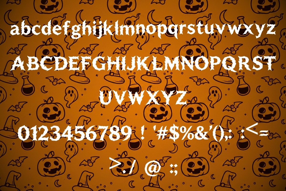 18 Spooky Horror Font Bundle, a Script Font by AN Productions (Photo 3 of 48)
