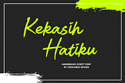 Kekasih Hatiku - Brush Script Font, a Script Font by Creavibes Design (Thumbnail 1 of 11)
